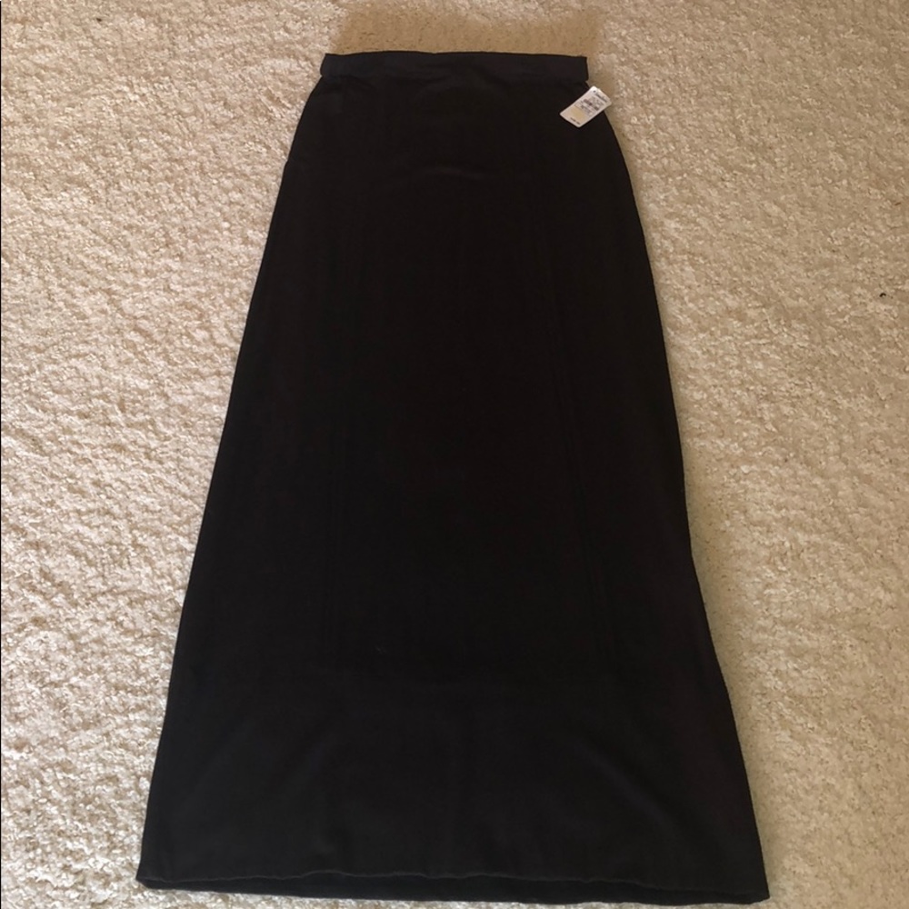 Laundry Long Black Skirt